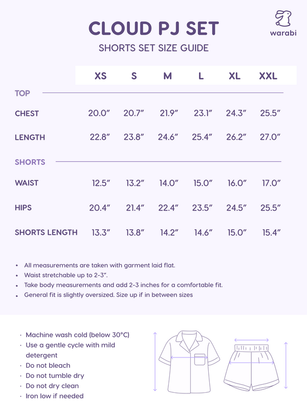 Pinkbell Padded Short Sleeve + Shorts Cloud PJ Set
