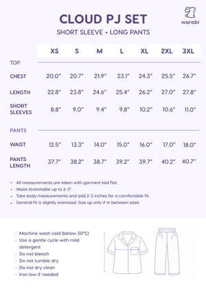 [PO 20 AUG] Breakfast Cloud PJ Set – Padded Short Sleeve Top + Long Pants