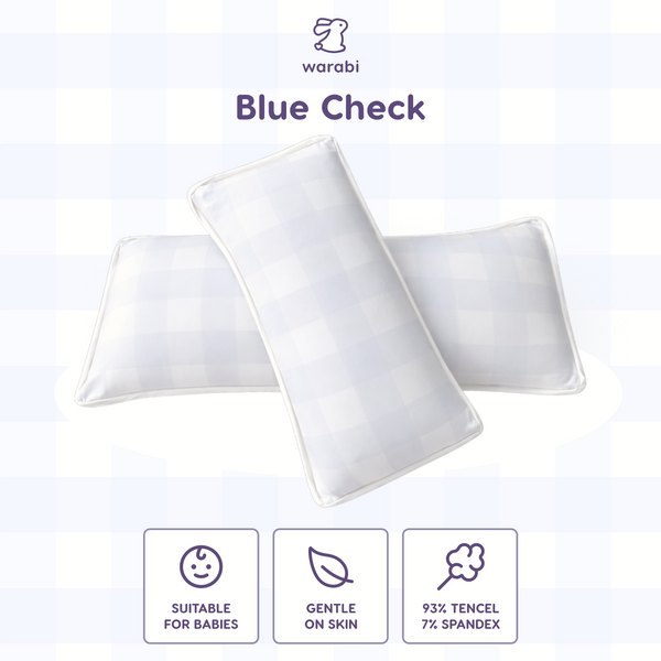 Blue Check Snuggle Tencel Pillow