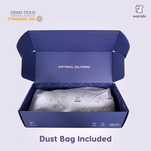 WARABI Snuggle Buddy Organic Bamboo Hypoallergenic Baby Sleep Pillow Baby Shower Gift Set