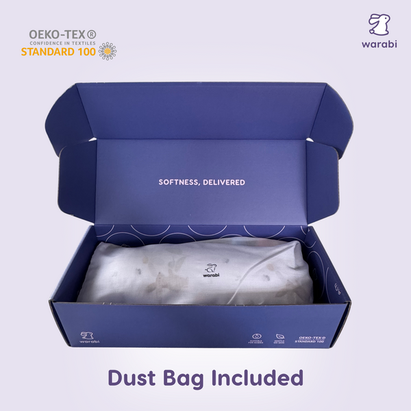 WARABI Snuggle Buddy Organic Bamboo Hypoallergenic Baby Sleep Pillow Baby Shower Gift Set