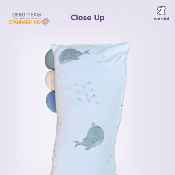 Gentle Whale Snuggle Bamboo Pillow